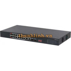 Switch 16 × RJ-45 10/100 Mbps (PoE) ports, 2 × RJ-45 10/100/1000 Mbps (combo) ports and 2 × SFP 1000 Mbps (combo) ports. KX-DACS5337-16M-135-PMA